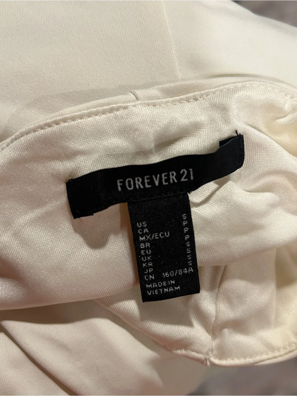 Forever 21 Cream Slip Midi Dress with Spaghetti Straps